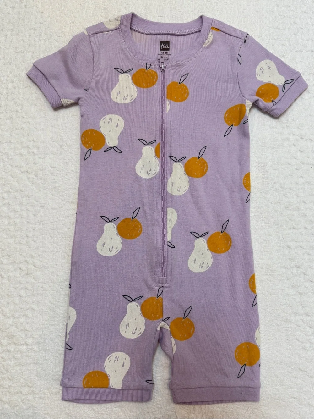 Tea Collection Pear Pajamas 12-18 Months Purple